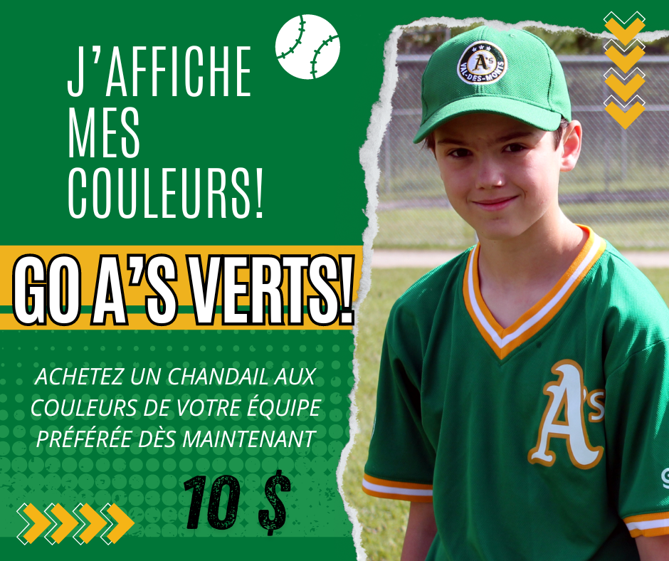 Chandail d'uniforme A's Verts 2024